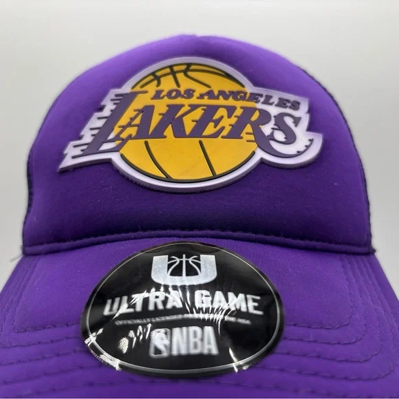 Los Angeles Lakers NBA Ultra Game Unisex Purple Embroidered SnapBack Hat OSFM - Picture 2 of 8